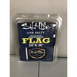 Salt Life Amerisheild Diving Flag USA Patriotic Fishing Boating 24x36 Red White
