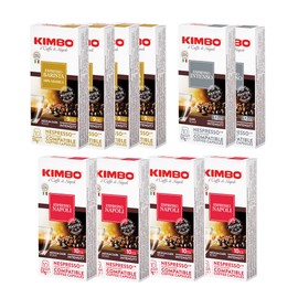 Kimbo Nespresso Compatible Capsules Napoli 100 Capsules, 10 Capsules per Box x 10 Boxes (Mixed)