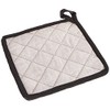 LOVELY CASA cu1490056/Cotton Double Oven Glove/Mitt Grey/Pearl 21 X 35