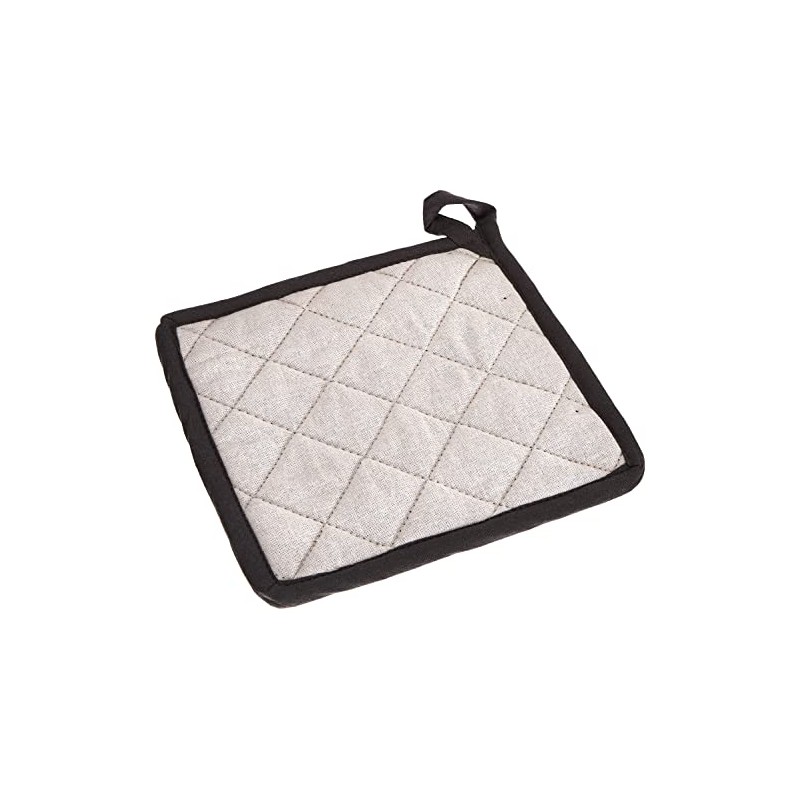 LOVELY CASA cu1490056/Cotton Double Oven Glove/Mitt Grey/Pearl 21 X 35