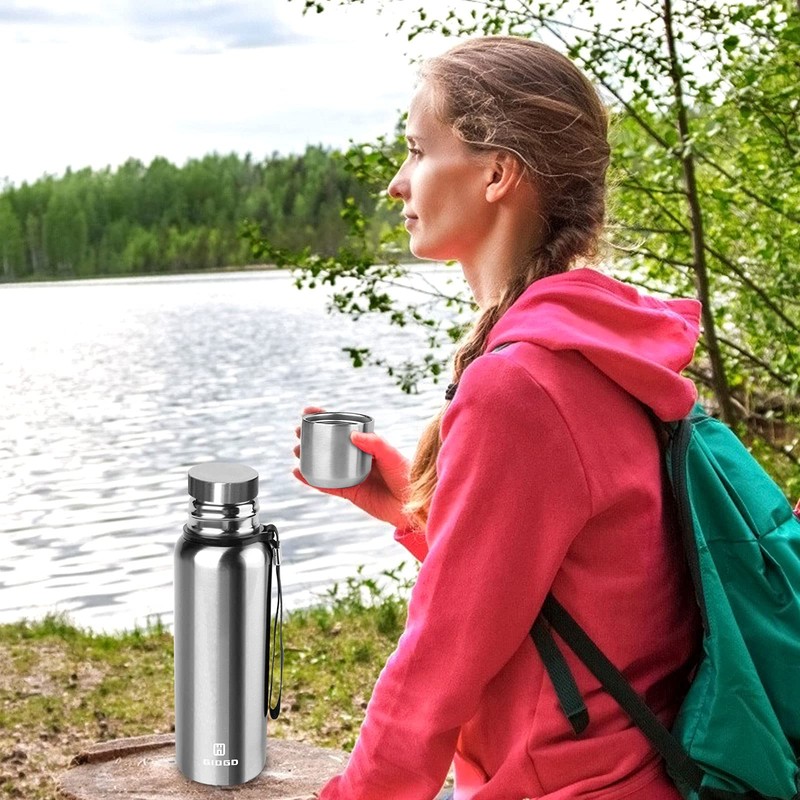 Insulated vacuum Thermo Bottle 1500ml/50.7oz with cup Stainless steel coffee