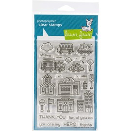 Lawn Fawn LF2327 Village Heroes 4x6 Clear Stamp Set