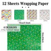 12 Sheets Football Wrapping Paper 27" x 20" Gift Paper
