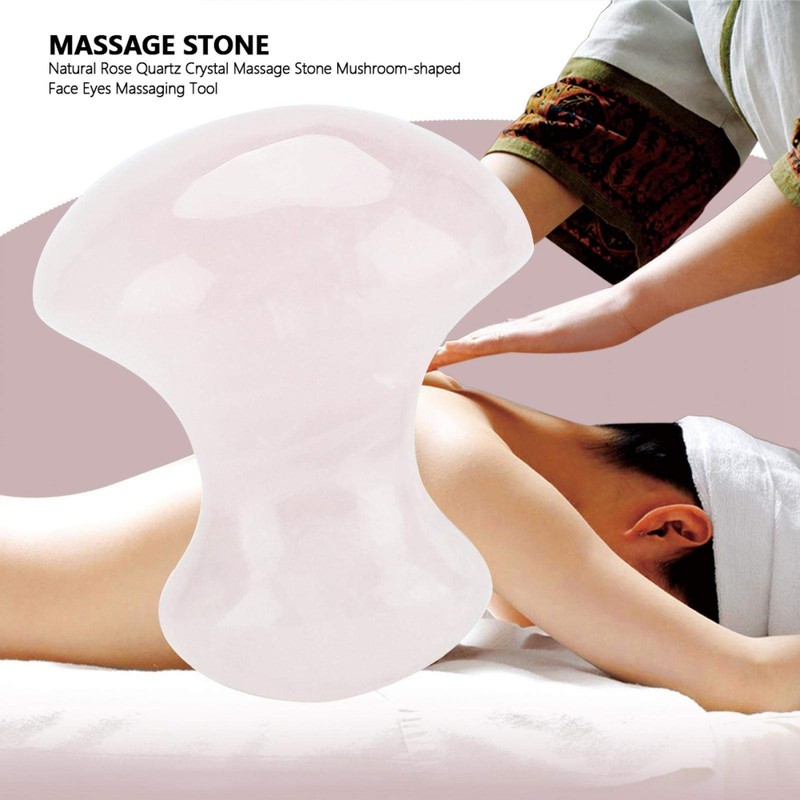 Pwshymi Massage Crystal Stone Natural Rose Quartz Crystal Massage Stone