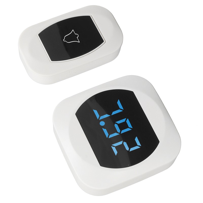 Wireless Doorbell Temperature Digital Display 4 Level Volume Adjustment Waterproof