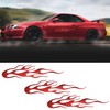 3 Pcs Red Flame Reflective Sticker Decal for Cars Motorcycle