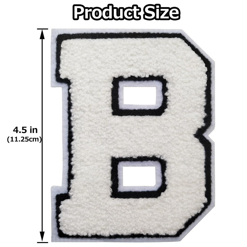 Iron on Letter Patch 3Pcs Varsity Letter Patches 4.5 inch