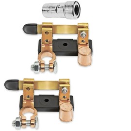 2PCS Top Post Battery Disconnect Switch, 12V/24V 250/750 Amps Battery Disconnect Switch Knife Blade Isolator Power Cutoff Switch, for Auto Car RV-Marine Boat Truck Vehicle(Negative,Vertical)