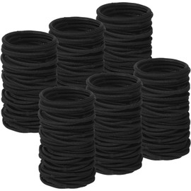 Canlierr 1000 Pcs Elastics Hair Ties Bulk Ponytail Holders Hair Bands Small Elastic Band Accessories for Women Men Straight Thick Curly (Black,3 mm)