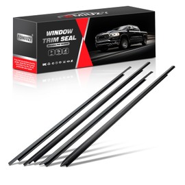 FOMIUZY Window Moulding Belt Glass Sweep Felt Trim Seal Weather Stripping Kit Fit for Dodge Ram 1500 2500 3500 4500 5500 Crew Cab 2009-2021 Replaces 55112376AH 55112377AH 55372138AH 55372139AH