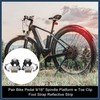 INFINAUTO Pair Bicycle Pedals with Toe Clip Foot Strap Reflective