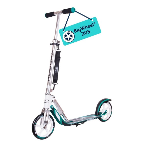 HUDORA Scooter for Ages 6-12 Kids, 8 Years and Up, Teens 12 Years and Up, Lightweight Durable All-Aluminum Frame Adult Scooter with Big Wheels