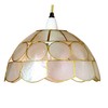 10' Diameter Natural Shell Lampshade Pendant - Great for Bedrooms,