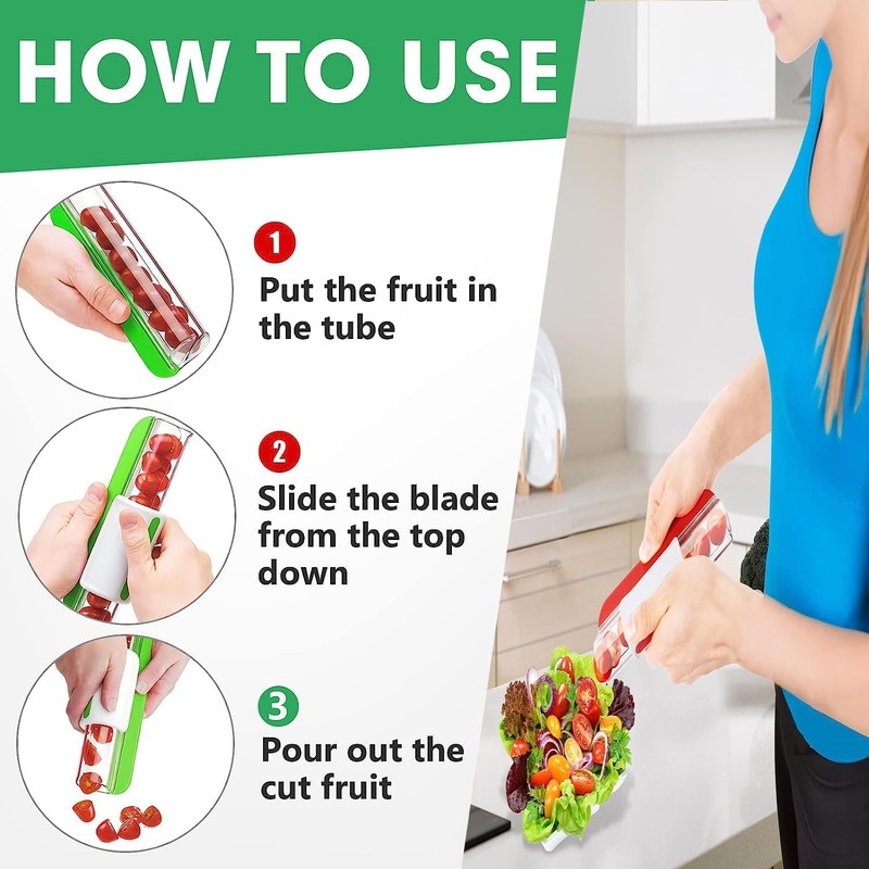 Grape Cutter Tomato Slicer, Multi-Function Small Fruit Cutter, Kitchen Accessories