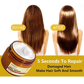 NIFEISHI Aceite de Queratina Mágica para El Tratamiento Del Cabello, 2 Unidades Advanced Molecular Hair Roots Professtional, 5 Segundos para Restaurar El Cabello Suave, Profundo Adecuado para Cabello
