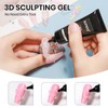 SUPWEE 3D Gel Nail Art Set, Solid Builder Gel, Semi-Firm