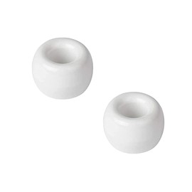 2 Pcs Mini Ceramics Toothbrush Holder,Individual Toothbrush Stand for Bathroom Vanity Countertops Dresser(White)