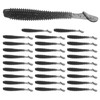 TIXIPEM 2.56" T-Tail Soft Fishing Lures [30-Pack] - Paddle Tail