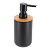 Black Soap and Lotion Pump Dispenser Padang with Bamboo Top