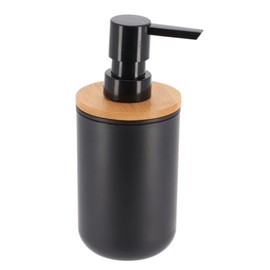 Black Soap and Lotion Pump Dispenser Padang with Bamboo Top - 10 fl oz - Perfect for Kitchen and Bathroom Countertops