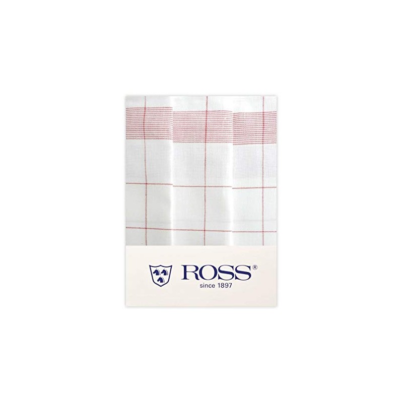 Ross Pack of 3 Twined Half-Linen Tea Towels Thread Check