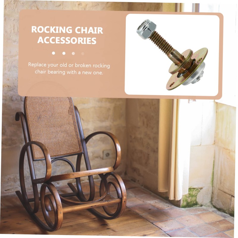 Healeved 4pcs Rocking Chair Bearing - Traditional Style, Iron Material,