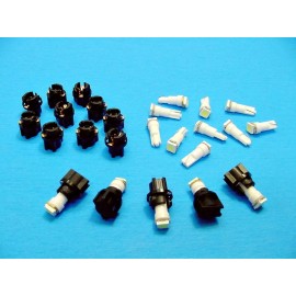 Lumiglow 15 White Mopar LEDs Lights Bulbs 3/8" Sockets Instrument Panel Cluster Dashboard