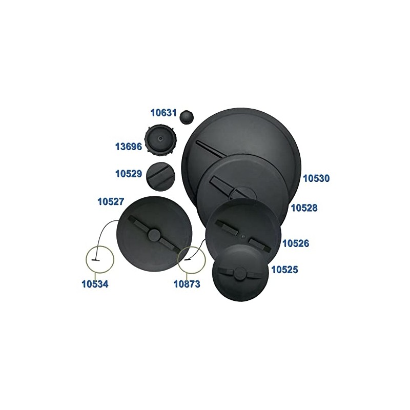 Ace Roto-Mold 10525 8" Threaded Vented Lid & Ring