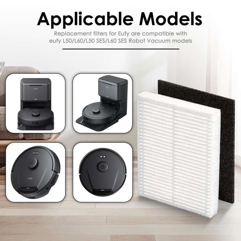 (5 Pack) L60 L50 HEPA Filters for eufy L60, L60