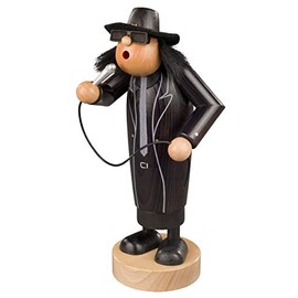 KWO Incense Smoking Figurine, Singer, 24 cm, Wood Multicolour, One Size