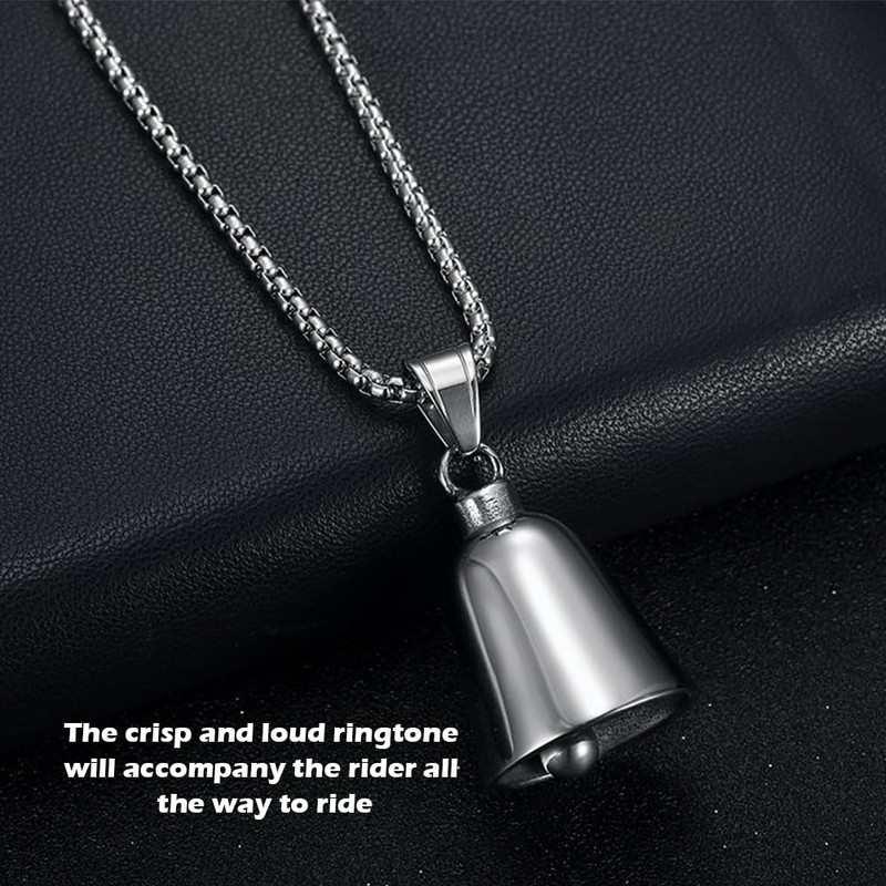Jvuouxy Guardian Angel Motorcycle Bell Lucky Bells Drive Safe Pendant