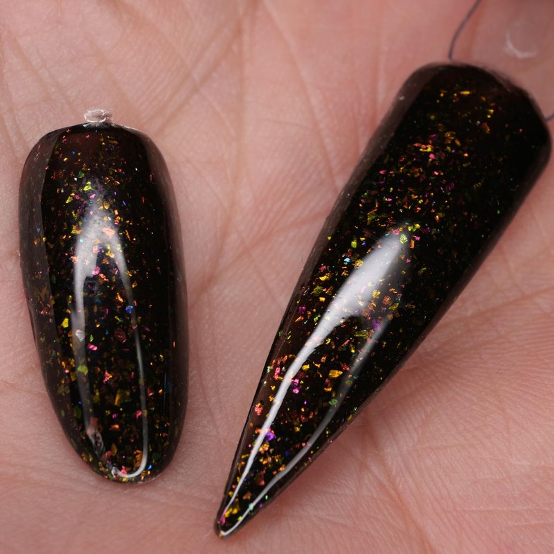 Glow in the dark Black Nail Acrylic Powder with Chameleon