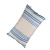FinTec Striped Sauna Cushion Stripes Blue I 400 x 260 mm | 70% Linen, 30% Cotton & 100% Polyester Hollow Fibre I Washable I Breathable I Hygienic