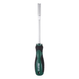 HARFINGTON Metric Nut Driver 5mm CR-V Non-Magnetic Tip Hollow Shafts Hex Socket Screwdriver with Non-Slip Handle for Automobile Repair