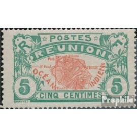 Reunion 59 with hinge 1907 Locals Motives (Stamps for collectors) Flags/Coats of Arms/Maps