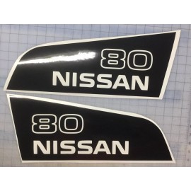 Unbranded Forklift decal, Nissan 80 Forklift Side Of Hood vinyl decal Set of 2 decals