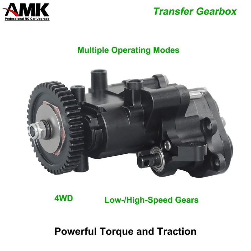 AMK 32P 2-Speed TRX4 Transmission Case Metal Transfer Gearbox for