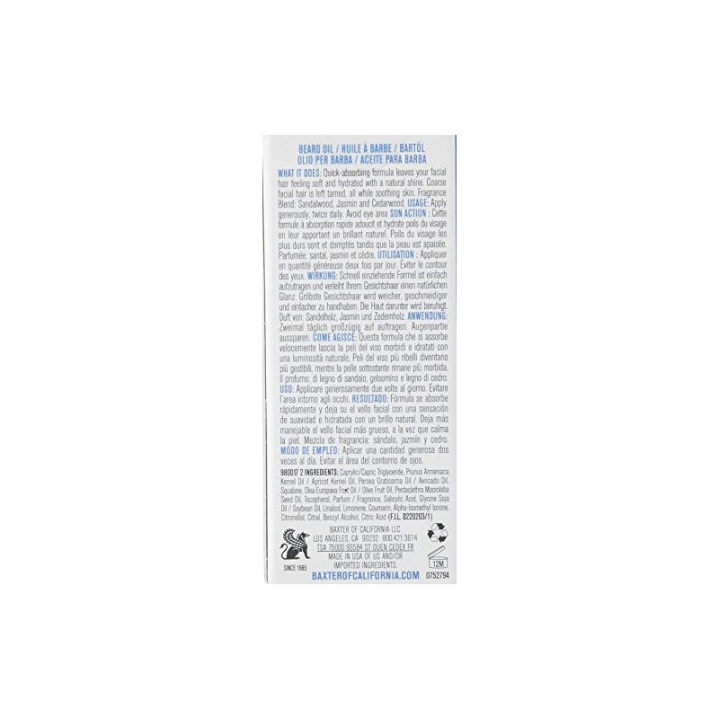 Baxter of California Beard Oil, 1 oz.