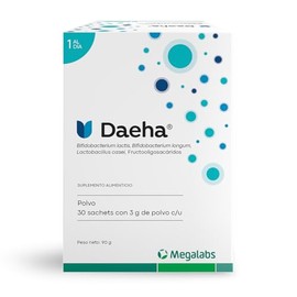 DAEHA Suplemento Probiótico con Mezcla de Lactobacilos | Bifidobacterias | Apoyo a la Microbiota Intestinal | Bienestar de la Piel | 30 Sachets