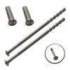 M4 x 90mm Slotted Door Handle Screws Chrome with Bolt