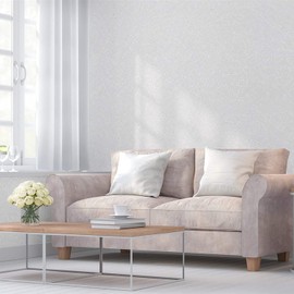 Abyssaly White Wallpaper Peel and Stick Wallpaper Self Adhesive Embossed White Contact Paper 17.71" x 118" Removable Kitchen Wallpaper Vinyl Film Textured Wallpaper Cabinet Shelf Paper