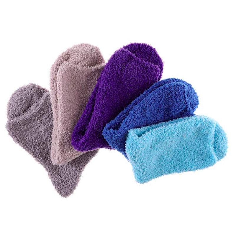 ELLITE Womens Premium Soft Fuzzy Solid Stripe Winter Warm Microfiber