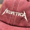 Outsdr Unisex Helvetica Washed Embroidered Dad Baseball Cap - Red