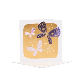 UK Greetings | Greeting Card for Her/Friend | For All Occasions | Thank you, Birthday, Congratulations | Her, Girls, Women | Butterflies Design | With Envelope | 165 x 165 mm