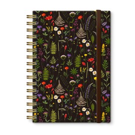 DHGPTS Spiral Journal Notebook, A5 Cute Notebooks for Women Men, College Ruled Hardcover Notebook for Work & Note Taking, 60 Pages Double-Wire Journals for Writing, Cute Boho Flowers