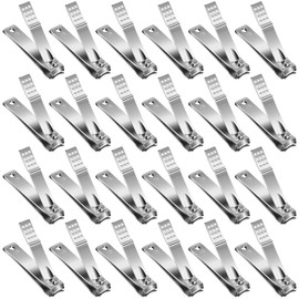 Nail Clippers Set,24 Pack Stainless Steel Nail Clippers Bulk,Silver Nail Cutter,Ultra Sharp Sturdy Fingernail Clippers and Toenail Clippers for Women Men(24 Pcs-Silver)