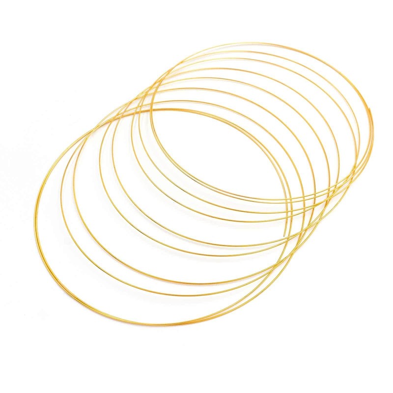 Memory Wire for Necklaces in Gold 20 Turns for Jewellery