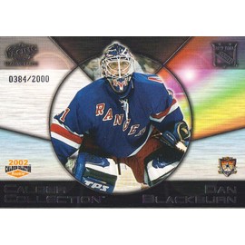 2002 Pacific Hockey Calder Collection #8 Dan Blackburn 0384/2000 NY Rangers
