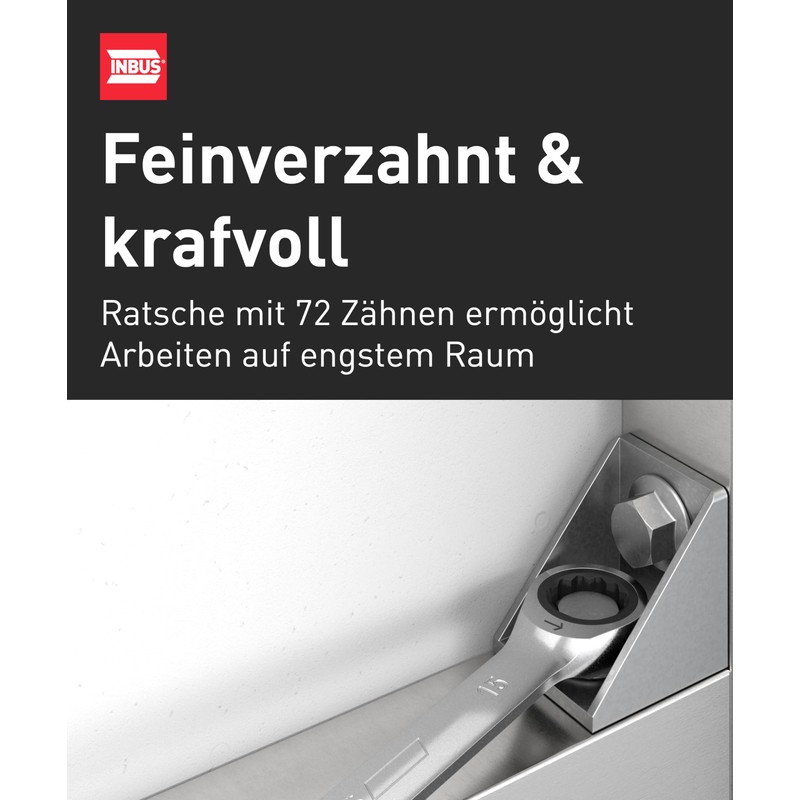 INBUS® 74025 Combination Ratchet Wrench 14 mm