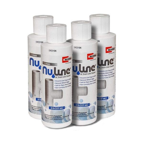 (4)-Pack NuLine HVAC Condensate Nu-Line Drain Cleaner, 8 Ounce